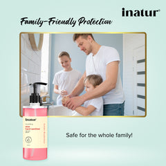 family and friendly protection with inatur hand sanitizer 