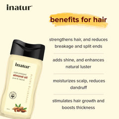 benefits for hair inatur cold pressed almond oil