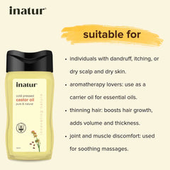 castor oil is suitable for