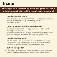 effectiveness of inatur cold pressed sesame oil
