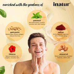 inatur facial kit enriched with goodness of gold grains saffrons almond oils
