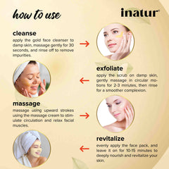 how to use gold facial kit