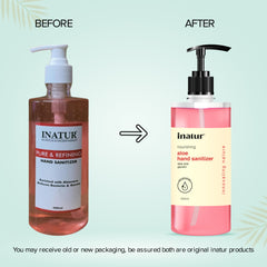 before and after inatur hand sanitizer 
