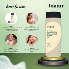 how to use inatur eucalyptus shower gel