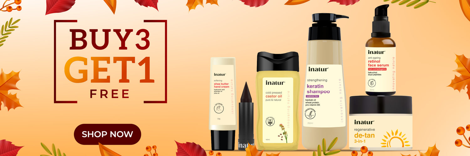 Banner image showcasing skincare products on Inatur.