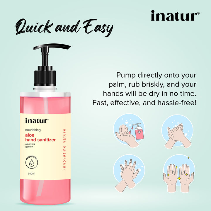 inatur hand sanitizer quick and easy to use