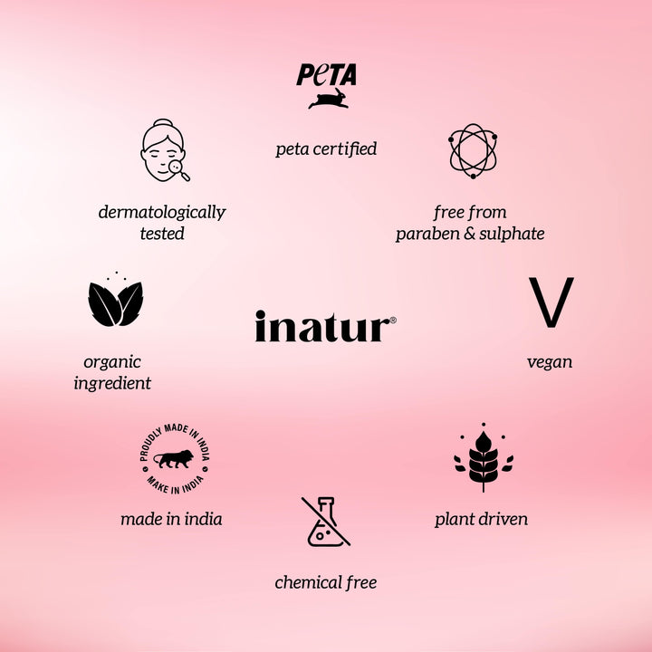 Collection of skincare brand logos and certification marks on a pink background