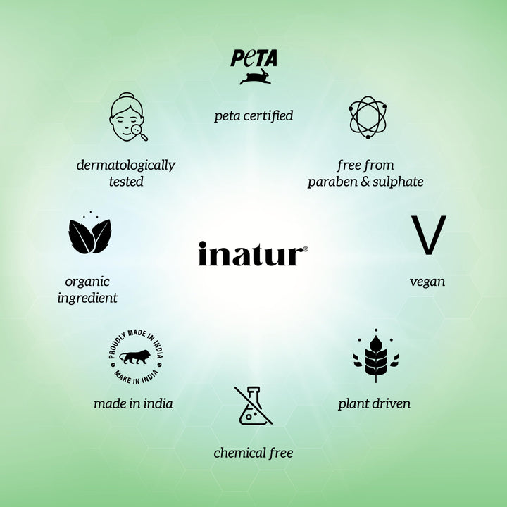 Collection of green and black product certification logos on a green gradient background