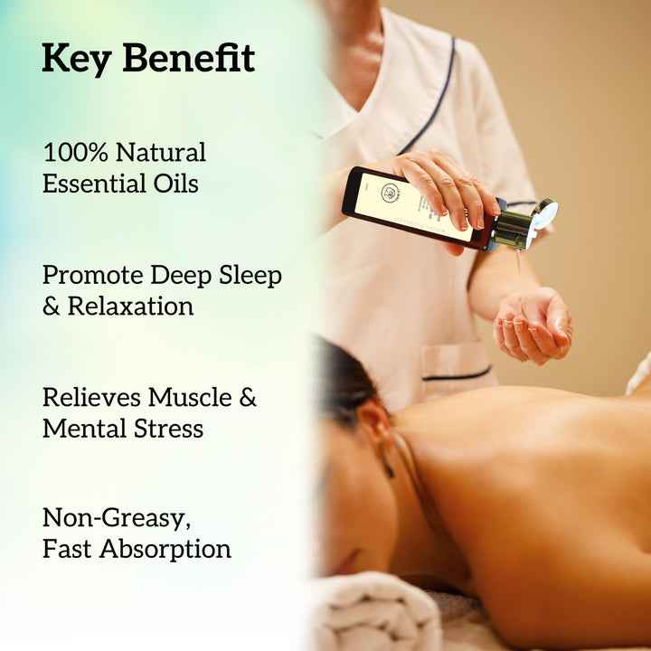 inatur massage promotes deep sleep, relieves muscle pain & stress, and is non greasy 