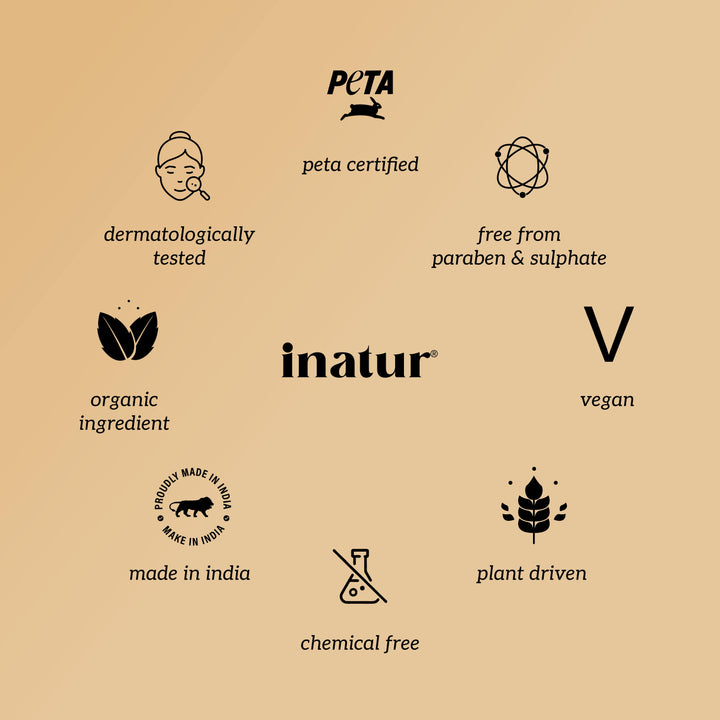 inatur Coffee Body Scrub certifications vegan cruelty-free dermatologically tested