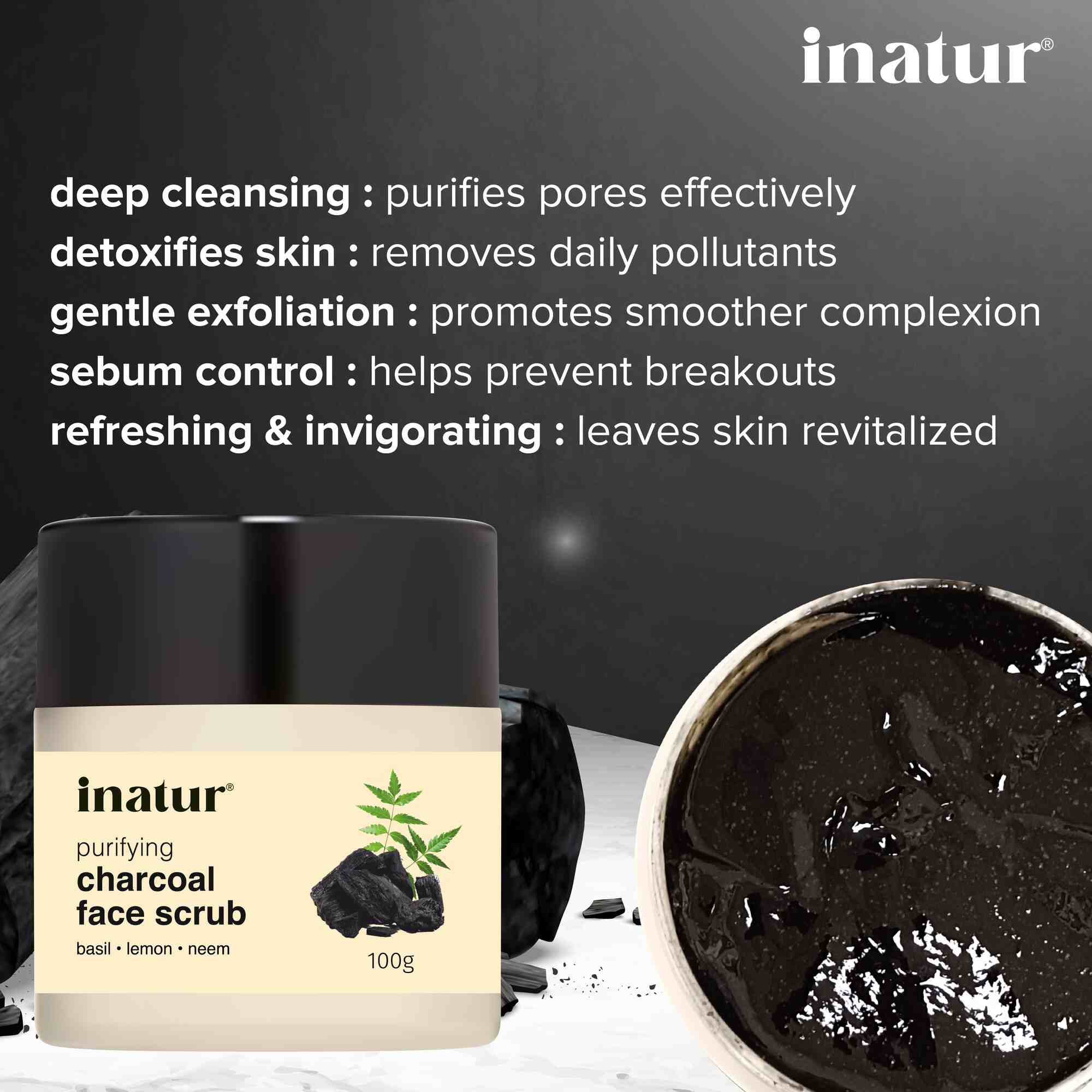 charcoal face scrub is for