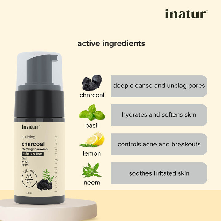 charcoal foaming face wash ingredients