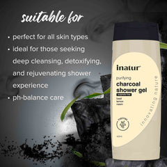 inatur charcoal shower gel is suitable for
