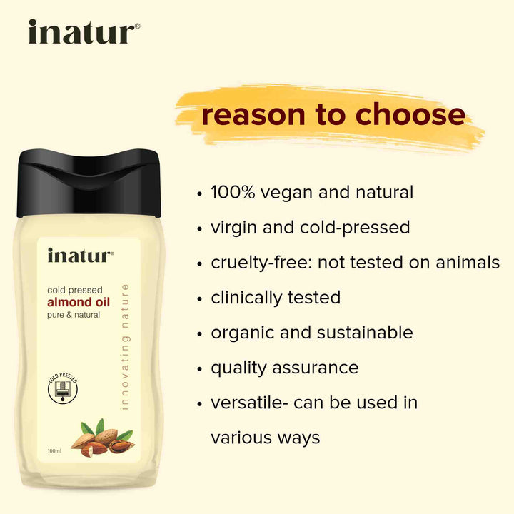 reason to use inatur cold pressed almond oil