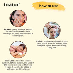 how to use inatur cold pressed almond oil