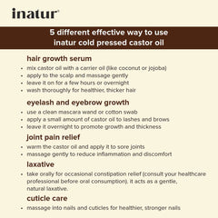 effective way to use inatur cold pressed castor oil