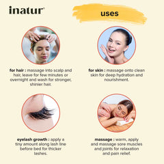uses of inatur cold pressed castor oil