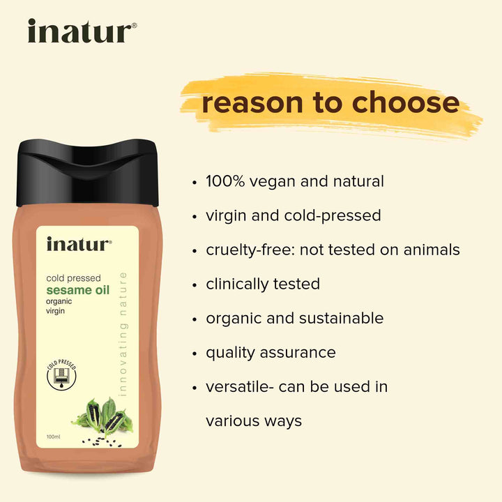 reason to choose inatur cold pressed sesame oil