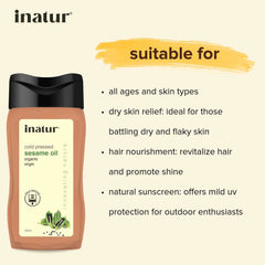 inatur cold pressed sesame oil suitable for 