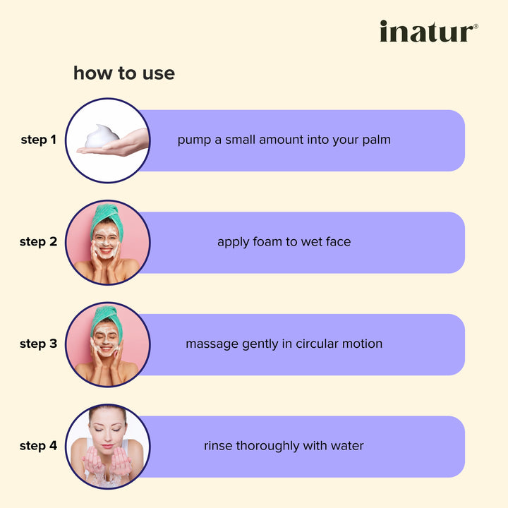 how to use inatur_collagen_facial_foam