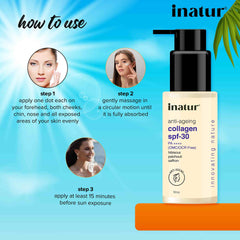 how to use inatur collagen spf 30