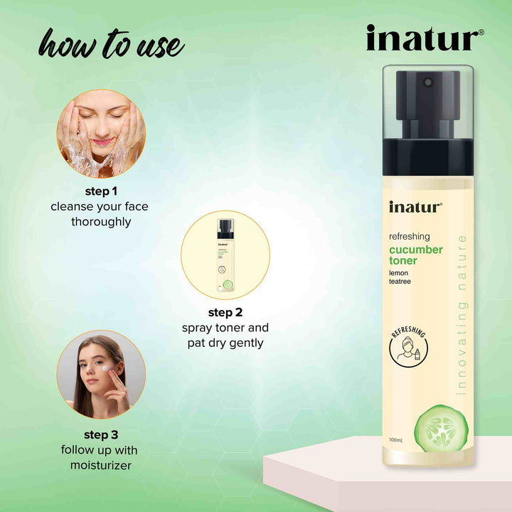 how to use inatur cucumber toner