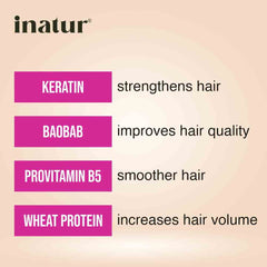 active ingredients of inatur keratin hair care combo