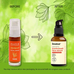 before and after inatur kumkumadi face serum