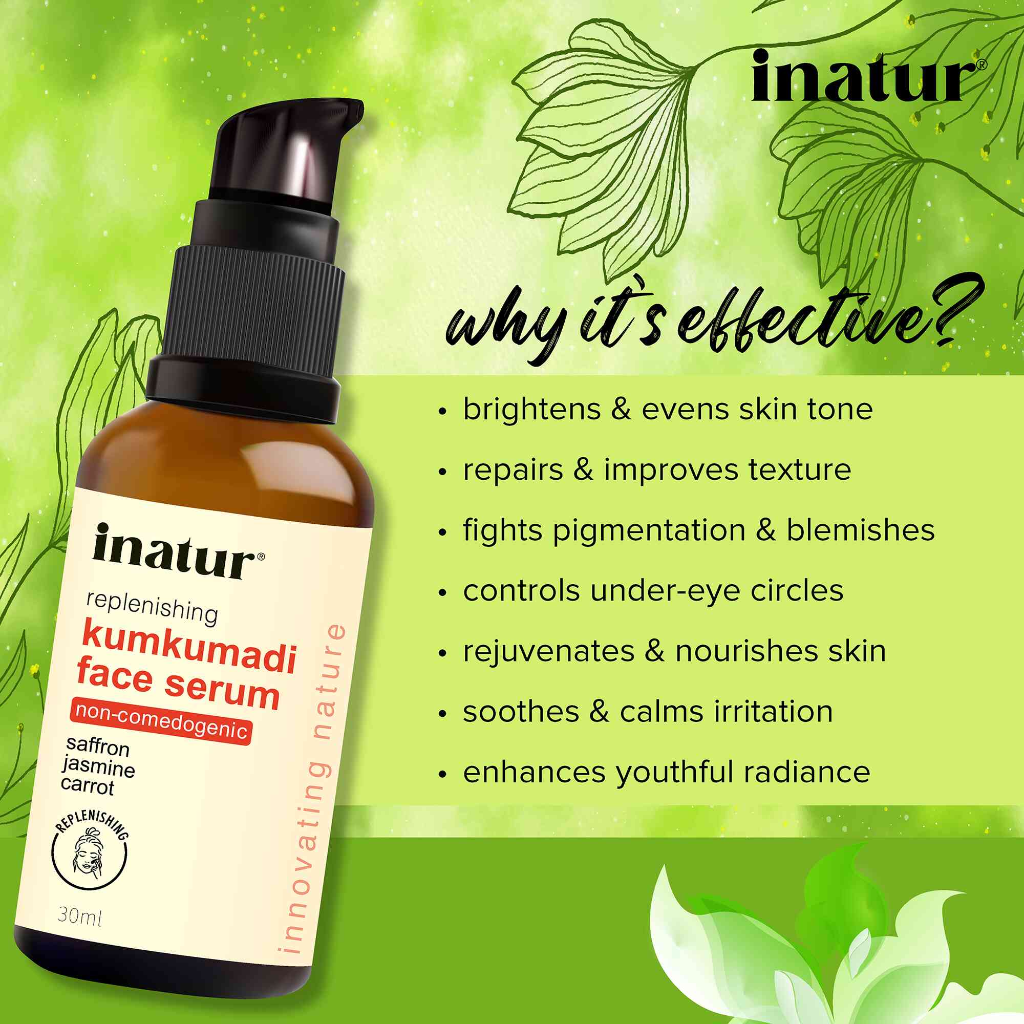 why inatur kumkumadi face serum is effective