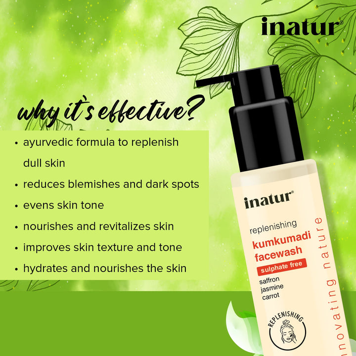 why inatur kumkumadi face wash 100ml