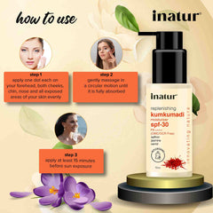 how to use inatur kumkumadi moisturizer spf30