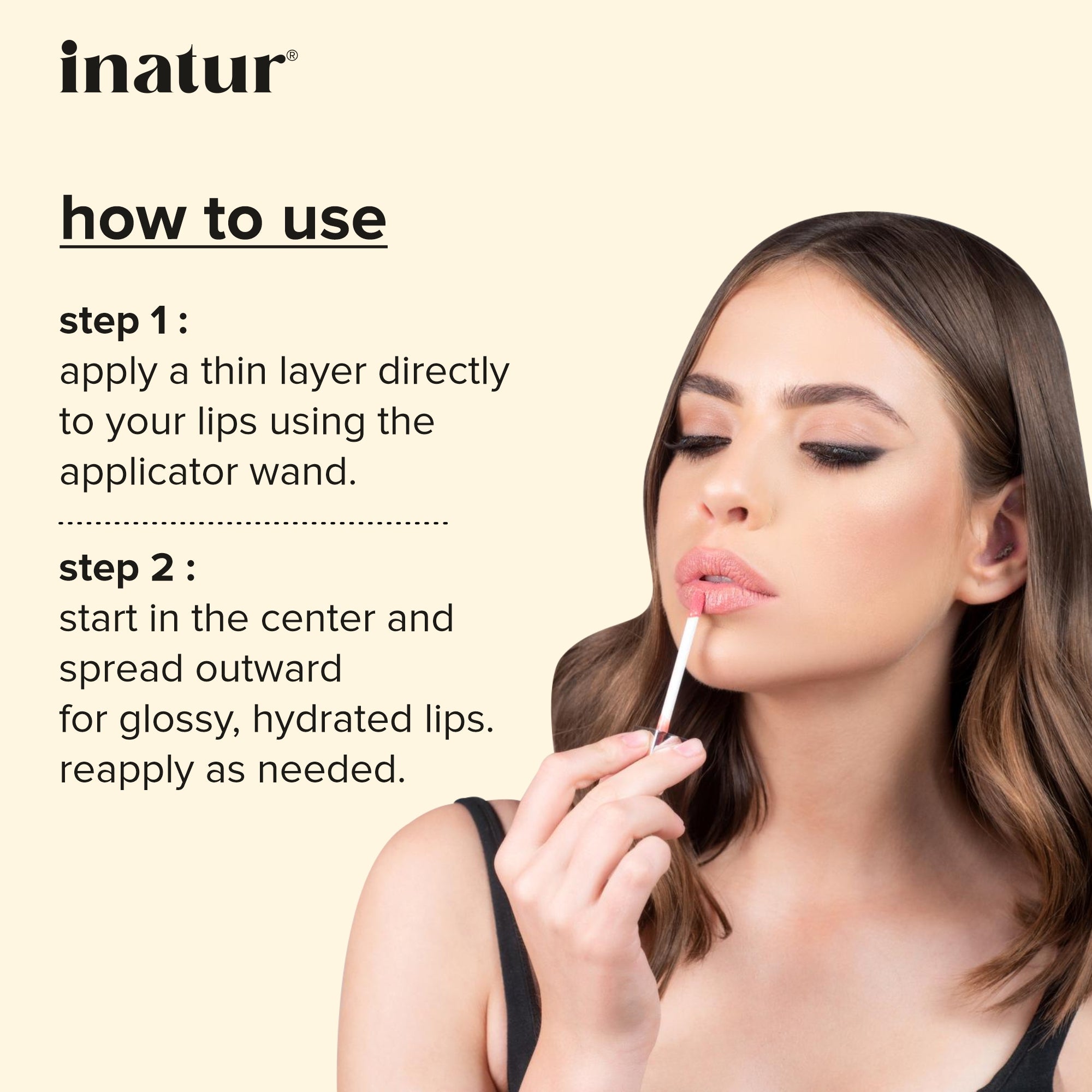 how to use inatur lip gloss