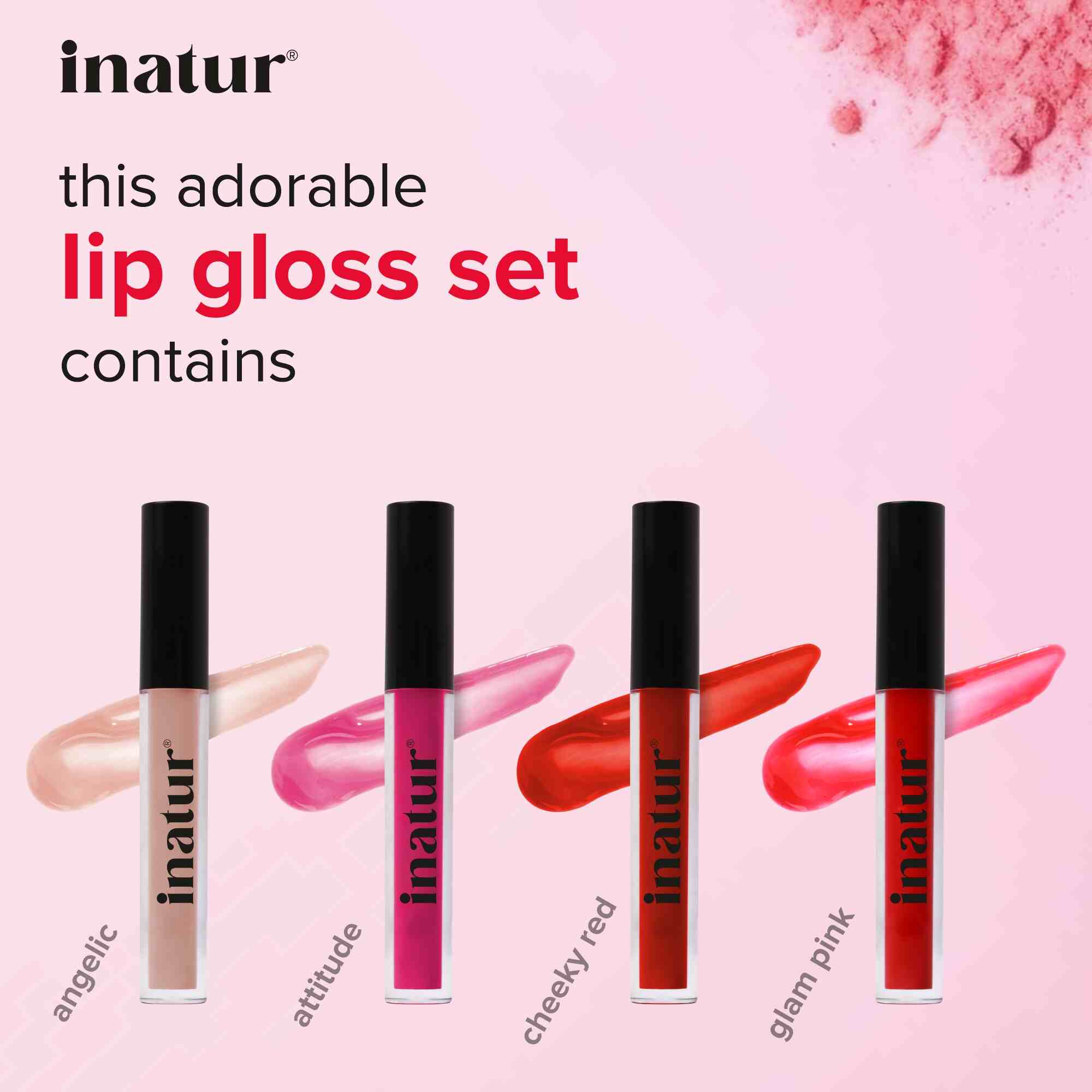 inatur lip gloss gift box contains