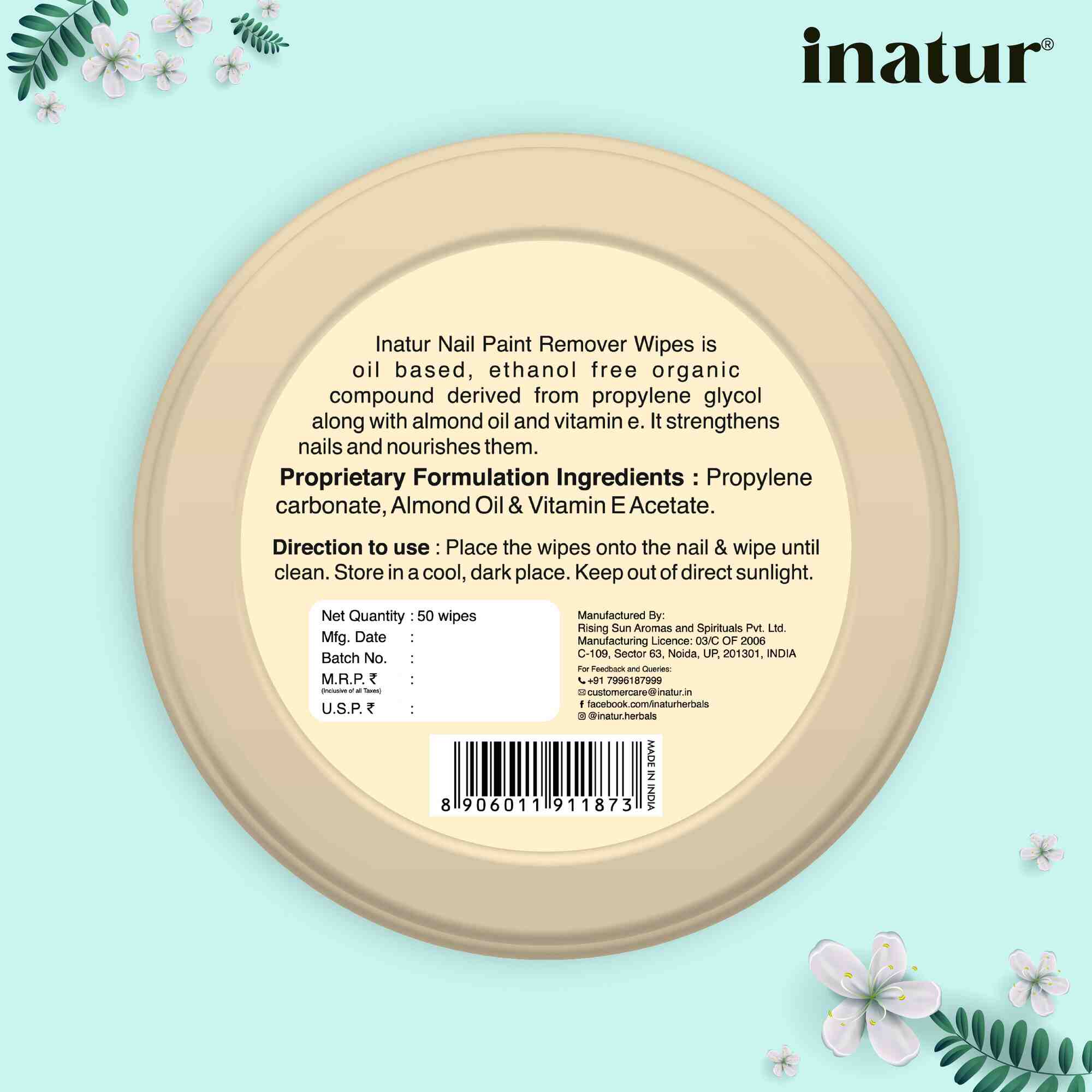 Buy Masking (Litchi) and (Night Blooming) Nail Polish Remover Pads, Round  Wipes (Combo Pack of 2) Contains 30 Pads each, Acetone & Acetate Free,  enriched with Aloe vera Olive Oil, Nail Paint