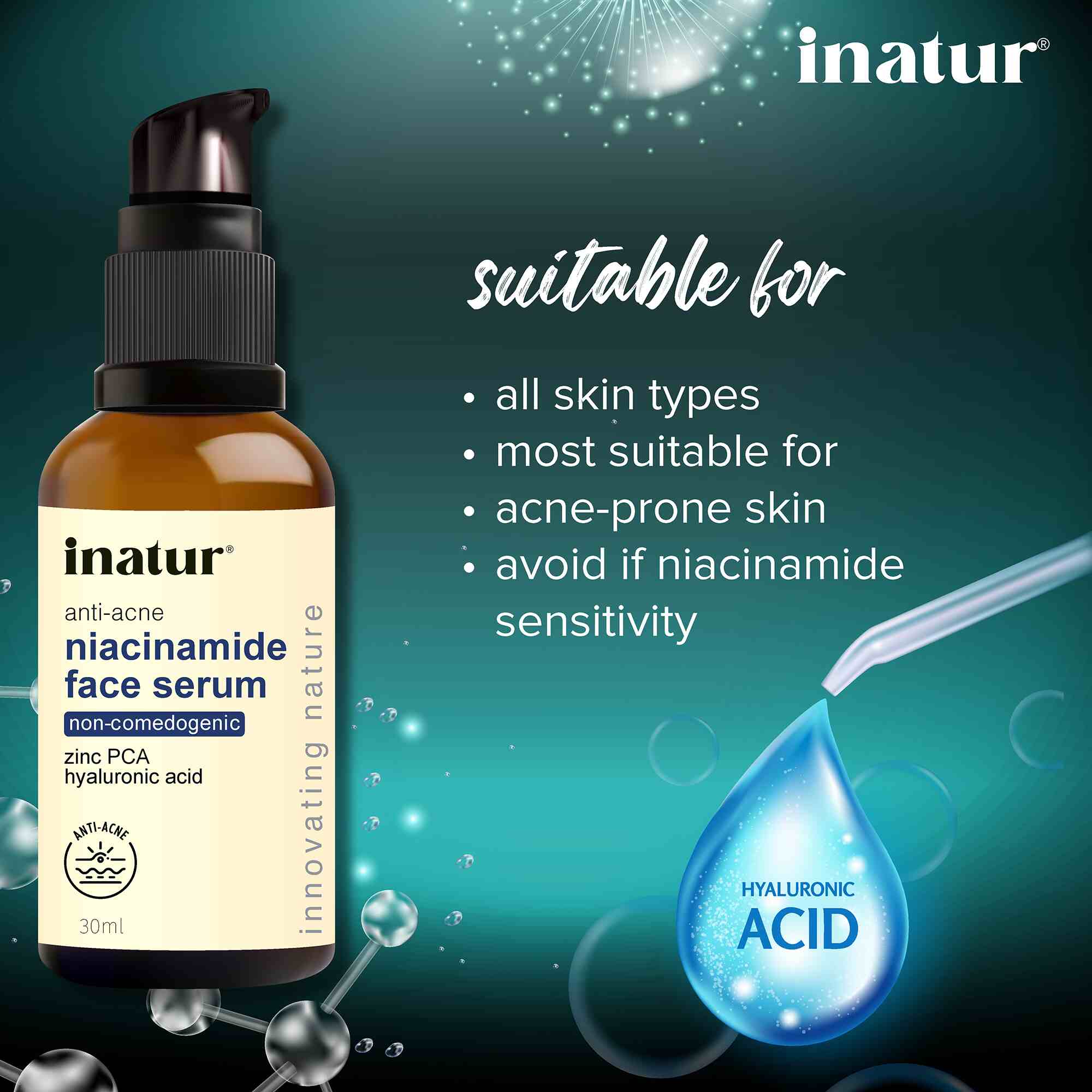 inatur niacinamide face serum is suitable for