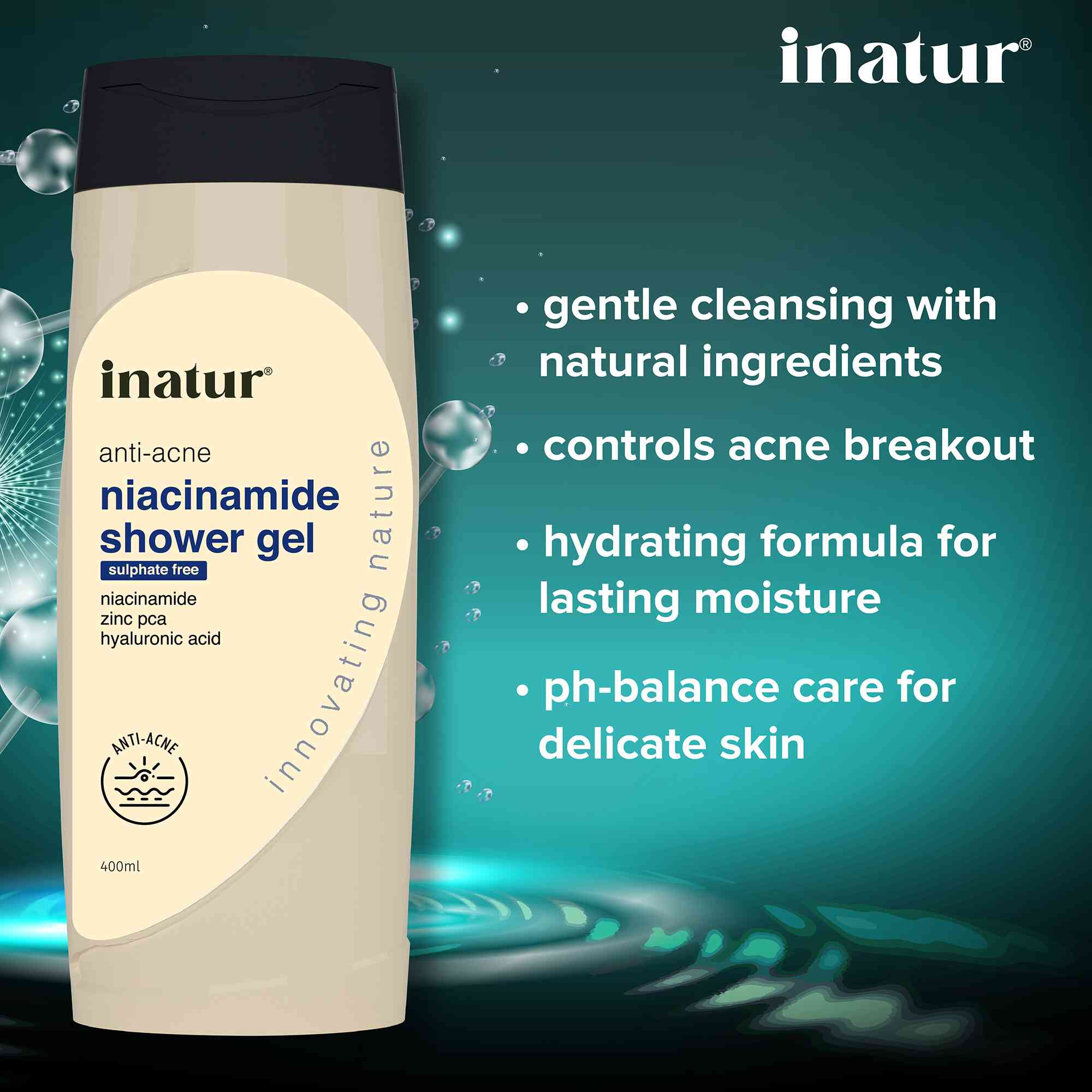 why inatur niacinamide shower gel
