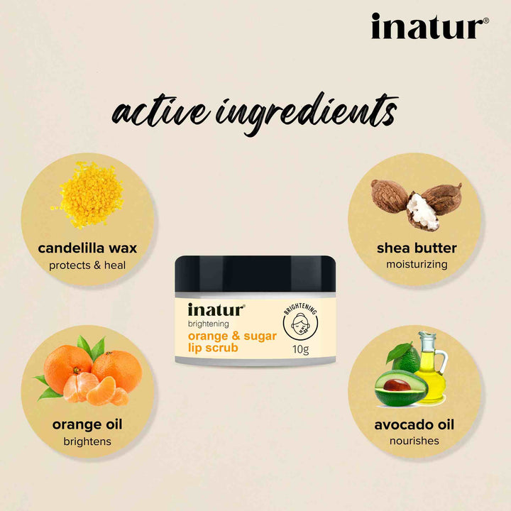 active ingredients of orange lip scrub