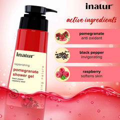 active ingredients of inatur pomegranate shower gel