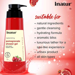 inatur pomegranate shower gel is suitable for