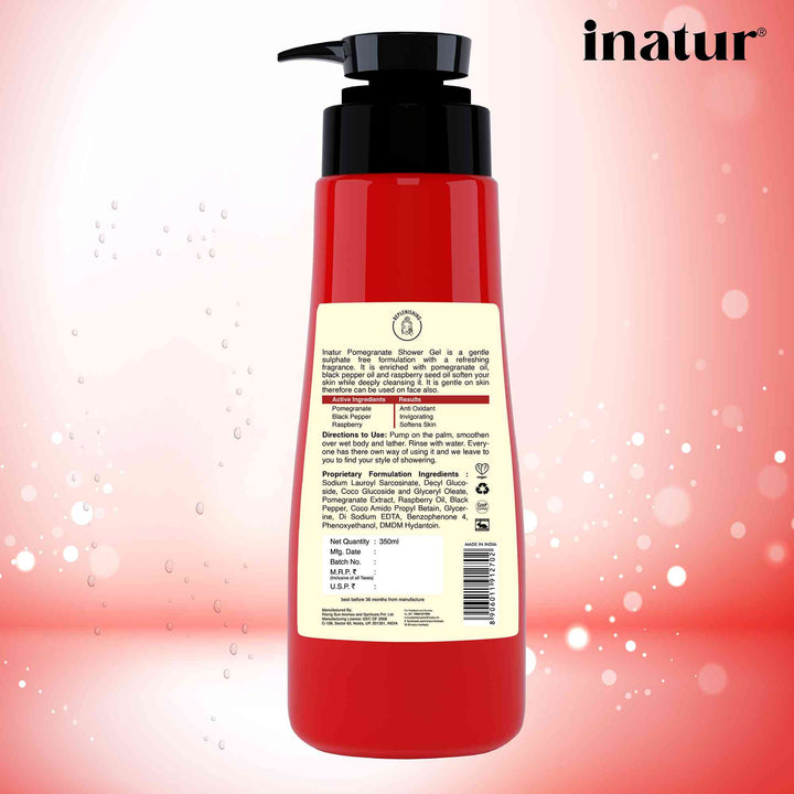 inatur pomegranate shower gel