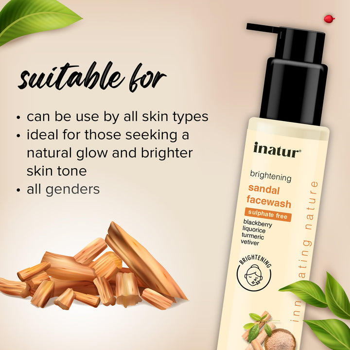 inatur sandal face wash 100 suitable for