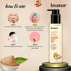 how to use inatur sandal face wash 100 ml