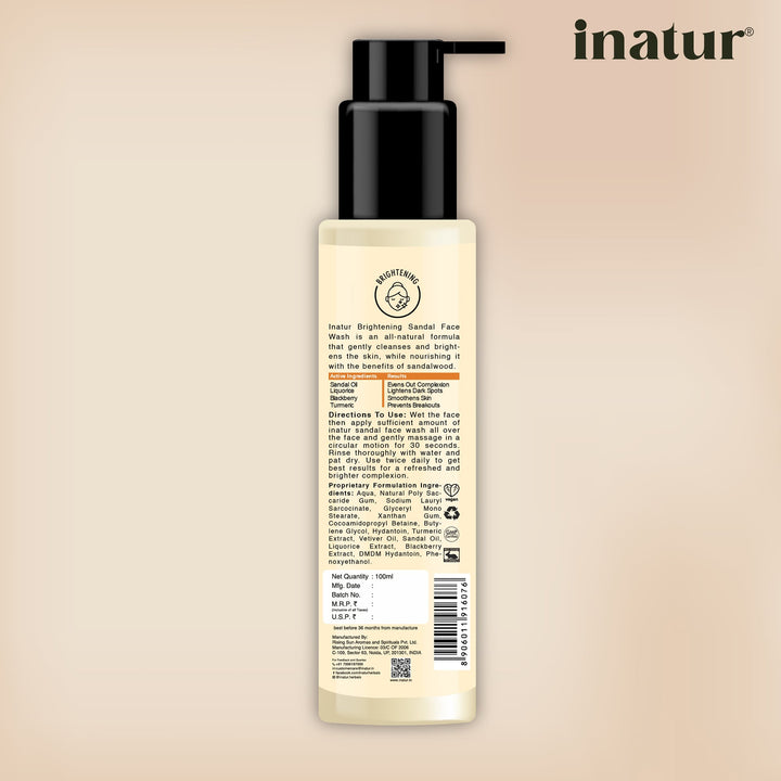 inatur sandal face wash 100 ml