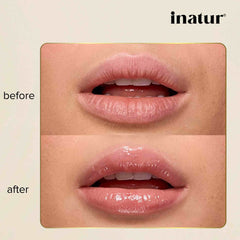 before and after use of shea butter lip balm