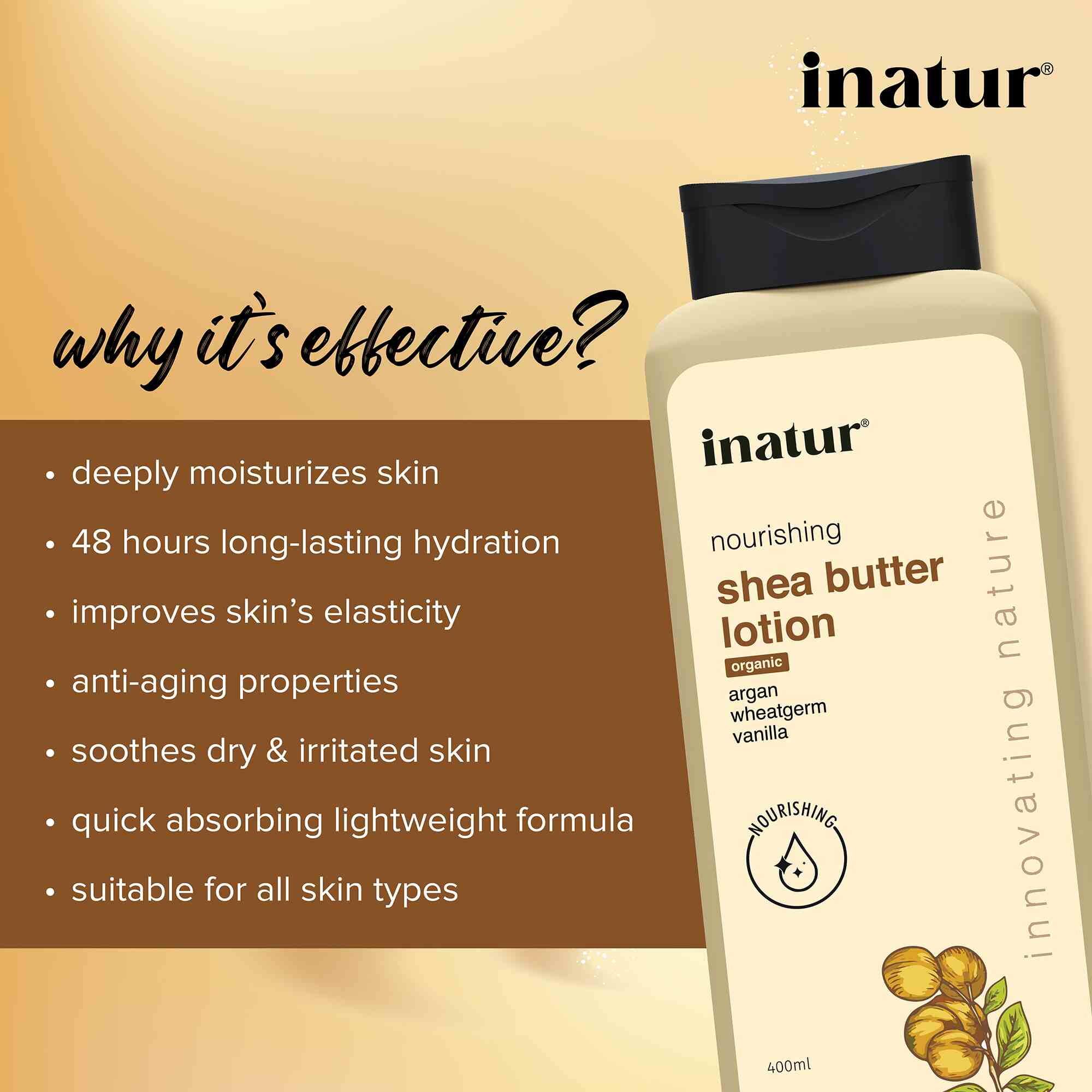 why inatur sheabutter lotion is effective