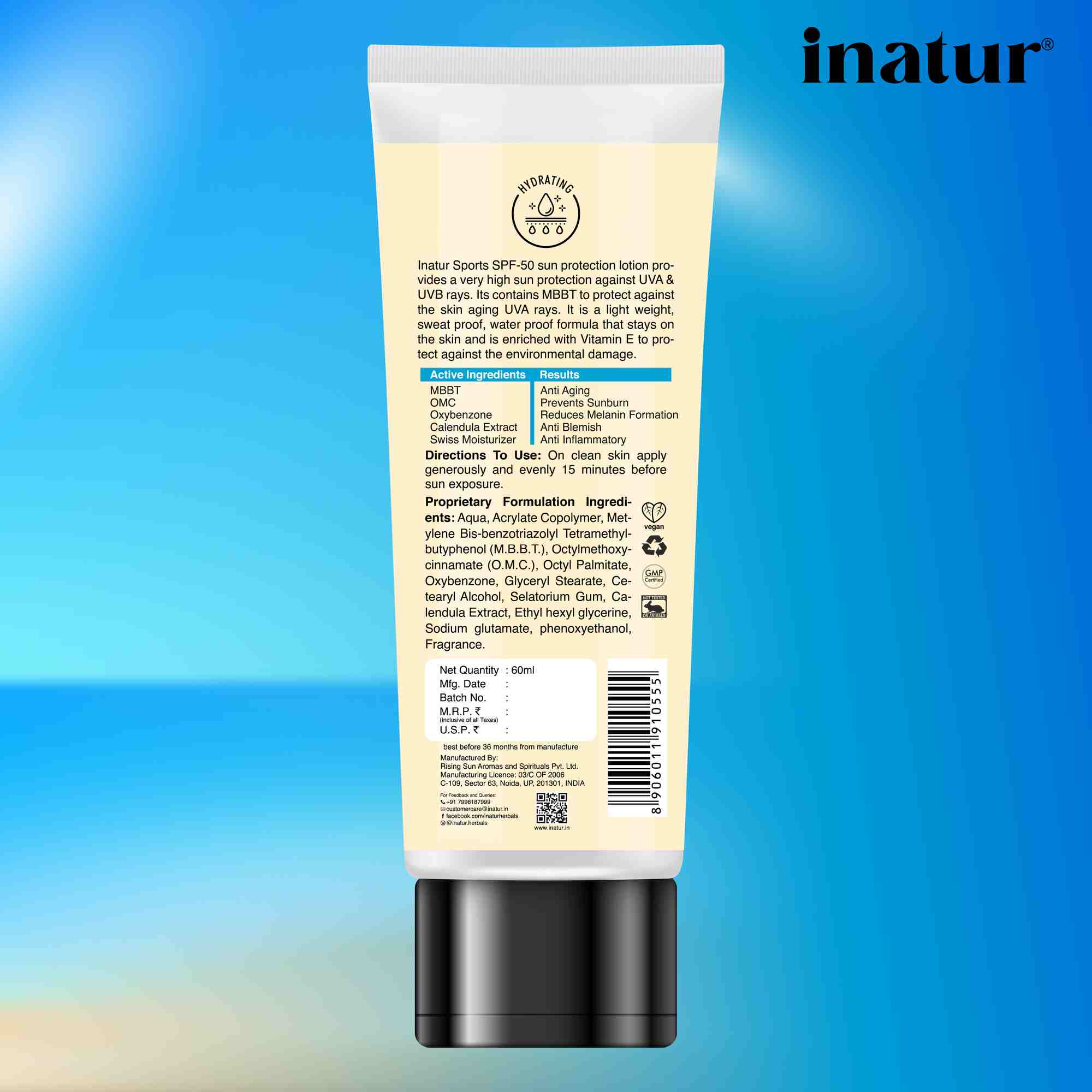 sports sun protection lotion with spf 50