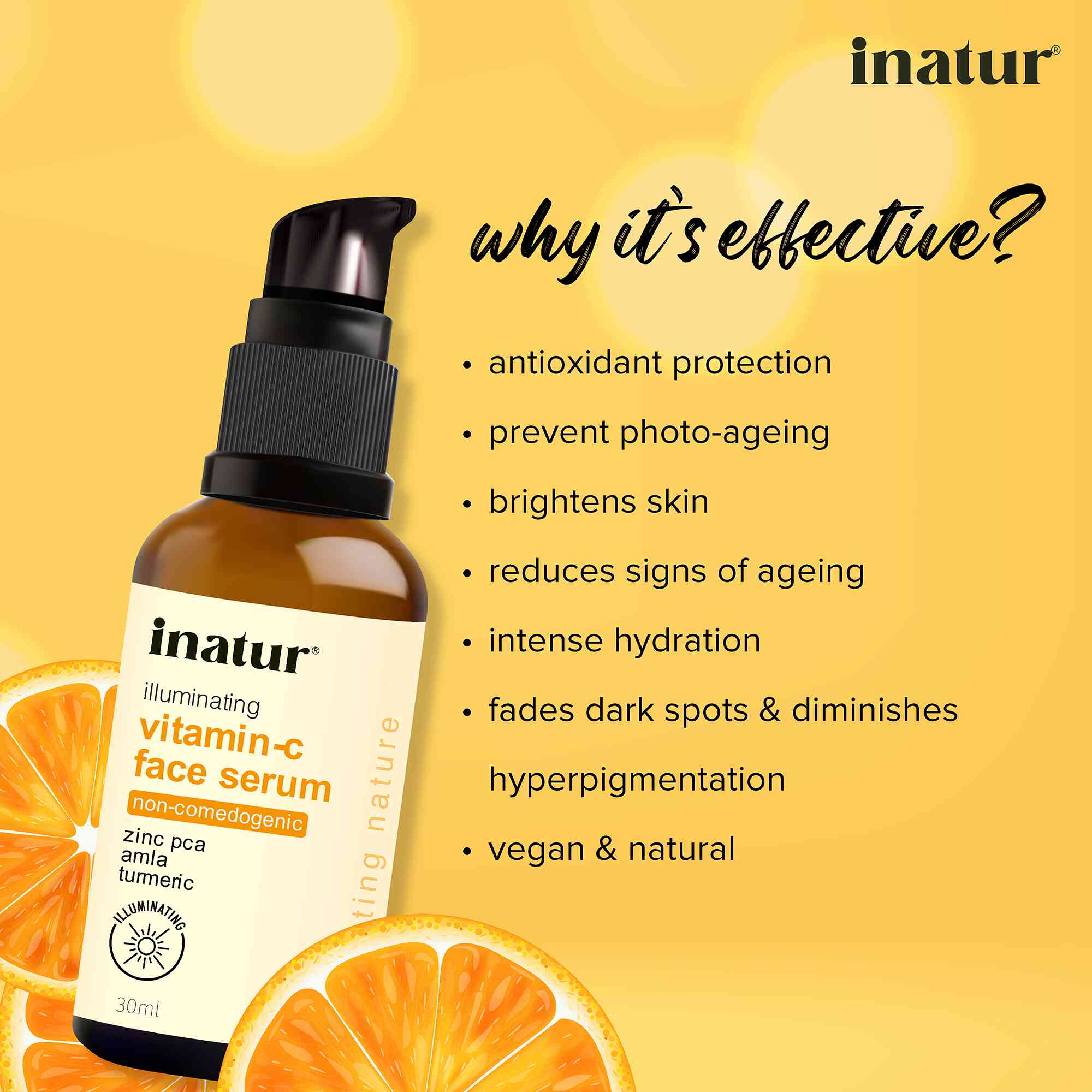 why inatur vitamin c face serum is effective