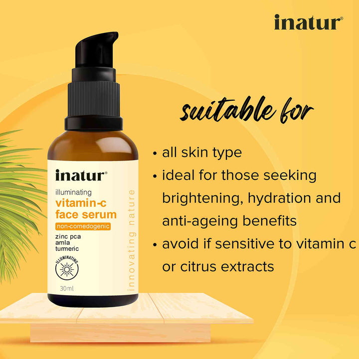 inatur vitamin c face serum is suitable for