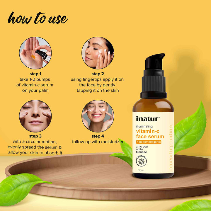 how to use inatur vitamin c face serum