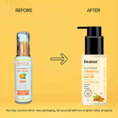 inatur vitamin c spf 50 before and after